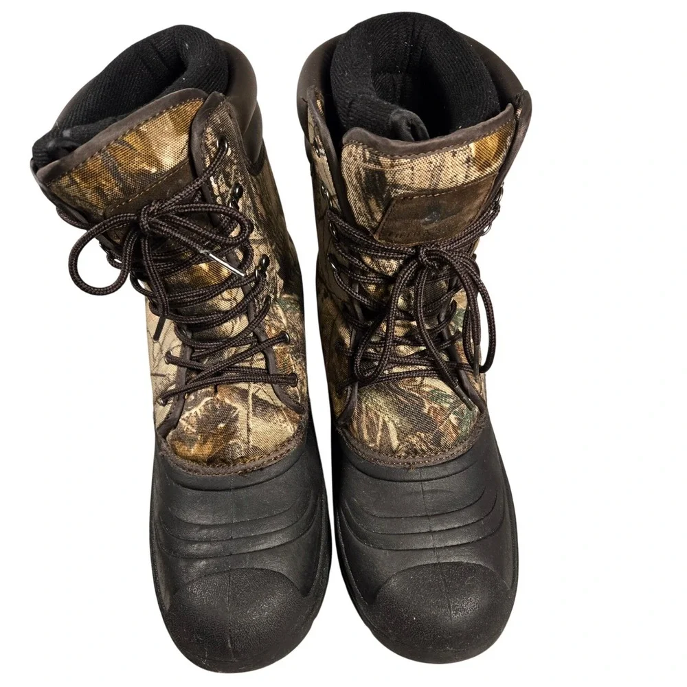 Field & Stream Mens‎ Camo Hunting Snow Boots Insulated Rubber Shell Size 11